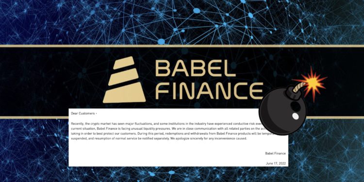 Babel Finance面临数亿美元亏损的流动性危机 已冻结提币