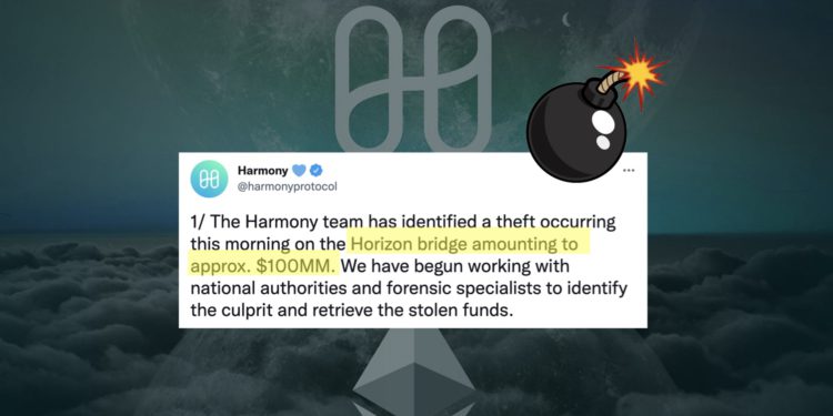 Harmony与以太坊跨链桥Horizon遭黑客攻击 ONE闻讯下跌11%
